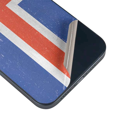 Iceland Flag Distressed iPhone Skins